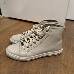 Gucci Leather Mystic White High Top Sneaker